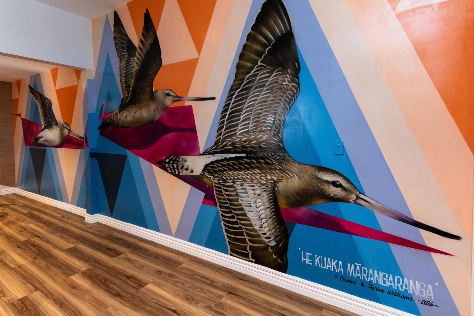 Haka House Christchurch Exteriér fotografie Mural by artist, Heather Macfarlane
